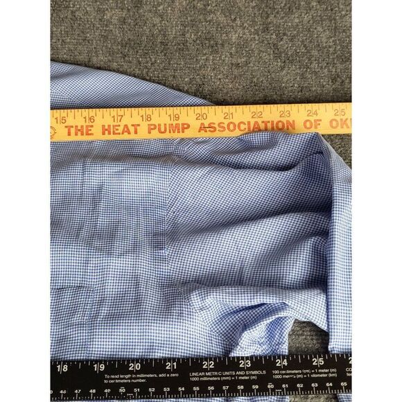 Ermenegildo Zegna Button Up Shirt Men Sz L Gingham Blue White Everyday Workwear - Picture 3 of 7